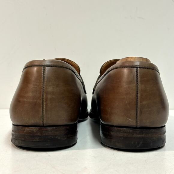 VERY GOOD Crockett & Jones Hand Grade Penny Loafer Brown Calf England US 9.5 - Picture 5 of 12